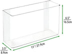 mDesign Plastic Adhesive Mount Storage Organizer Container for Kitchen or Pantry Wall Organization - Space Saving Holder for Sandwich Bags, Foil - 11" Wide - Ligne Collection - 4 Pack - Clear - Image 5