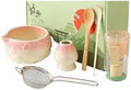 8pcs Cherry Blossom White Matcha Bowl With Whisk Set, Tea Includes With Spout(H) by Unknown