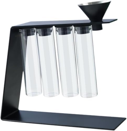 Coffee Bean Storage Container Set with Glass Tubes and Iron Rack - Image 7