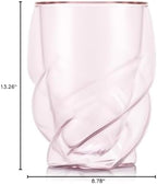 Bodum Double Walled Glasses Pack of 6 Pavina Paris Transparent Pink - 270 ml Cups - Dishwasher Safe Thermal Cup - Mouth-blown Borosilicate Glass - Image 7