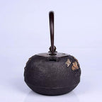 Cast Iron Tetsubin Teapot 1.2L Japanese Iron Kettle With Flower & Butterfly Pattern, Tea Pot - Image 3