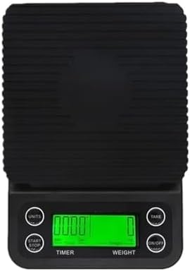 Digital Luggage & Coffee Scale Set, 3pcs 3kg/0.1g Precision Weighing Scales with Timer, LCD Display, Multi-Function Kitchen & Hand Scale (Black) by Unknown