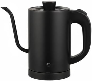 Generic Electric Kettle Gooseneck Kettle Pour Over Kettle Pot Stainless Steel Inner Wall Scale With And Up Suitable for coffee routines tea steep minimalist kitchens, Black by Unknown