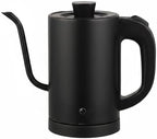 Generic Electric Kettle Gooseneck Kettle Pour Over Kettle Pot Stainless Steel Inner Wall Scale With And Up Suitable for coffee routines tea steep minimalist kitchens, Black by Unknown