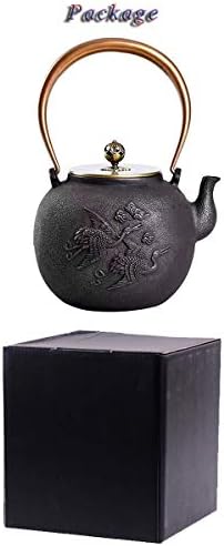 tetsubin Cast iron Tea Kettle workshop Healthy japanese Tea pot with Stainless Steel Infuser（47.3 oz） - Image 7