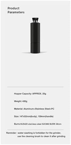 Manual Coffee Grinder Burr Inside Portable Hand Grinder With Double Bearing Positioning(White) - Image 6