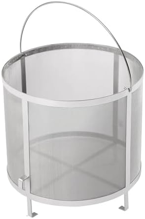 Stainless Steel Fine Mesh Barrel Strainer Basket for Homebrew Wine Beer Dry Hops Filter Kettle Brewing Grain Tea Infuser Sieve, Large Capacity Reusable Brewery Accessory by Unknown