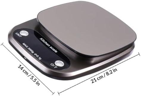 Rechargeable Kitchen Scale with 3kg Capacity and 0.1g Precision - Image 2