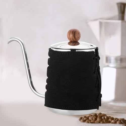 Gooseneck Coffee Kettle Pour Over Kettle Drip Pot Tea Kettle with Handleless Control and Stainless Steel Construction for and Fast Heating, Black - Image 4