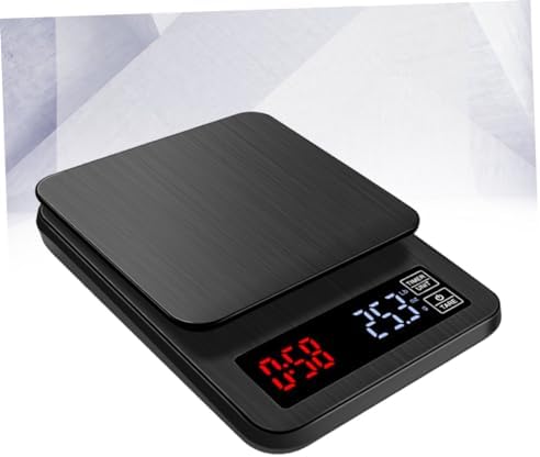 5kg Electronic Coffee Scale with Timer USB Powered Digital Kitchen Scale for Cooking and Baking Accurate Measurements with High Precision Sensors Black No Batteries Included - Image 3