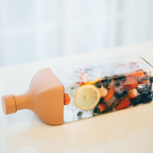 Hario "Ka-Ku" Cold Brew Tea Bottle, 1200ml, Smoky Pink - Image 6