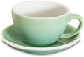 Loveramics Coffee Cup Ceramic, 10 oz Latte Art Cup with Saucer for Cappuccino, Tea, Espresso, Thick - walled stoneware Cappuccino mug Set for Cafe and Barista - Potters Colours (Basil, 10OZ) by LoveramicsUSA