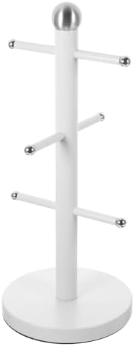 Abaodam White Iron Mug Cup Holder Tree Xmas for Kitchen Countertop by Abaodam