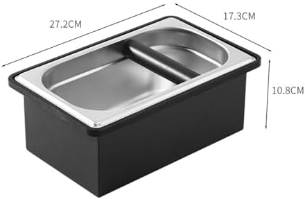 Box Espresso Knock Ground Container Box Accessory Thick Rubber Stainless Steel Build Suitable for, Large - Image 3