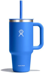 Hydro Flask 32 Oz Travel Tumbler with Handle, Lid and Straw - Insulated Stainless Steel in 32 Oz Cascade Blue by Unknown