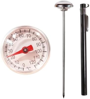 Portable Pocket Stainless Steel Instant Read Coffee Thermometer for Food Cooking Milk Foam Machine Accessories by Unknown
