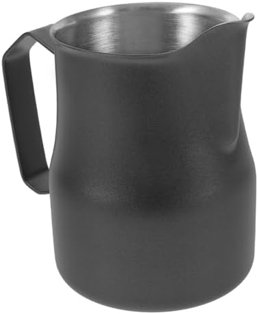 HOMSFOU 3pcs Stainless Steel Frothing Pitcher for Latte Art Embossed Steamer Cup Precision Spout for Professional and Coffee Enthusiasts - Image 4