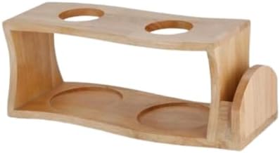 Wooden Pour Over Stand Dual Hole for Two Cups - Image 2