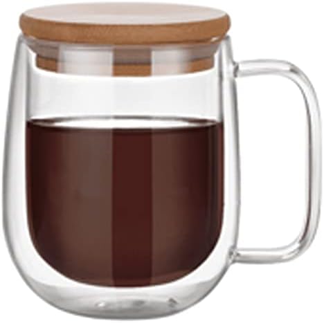 Double Wall Glass Coffee Cup, Insulated Tea, Café, Milk Mug (2-piece pack) (250ml, Lavender) - Image 4