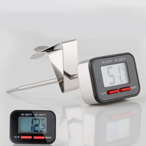 Digital Thermometer Silver for Coffee and Milk, Stainless Steel - Image 7