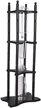 Ice Drip Coffee Maker, 2L/67.63oz(About 25 Cups) Large Capacity Cold Brew Tower for Home, Coffee Shop Glass & Solid Wood Manual Dripper Brewer, Reusable Cold Tea Maker, 11.02*9.65*45.28in Black-Red - Image 5