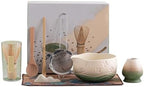 8pcs Matcha Tea Set Kiln-Changed Ceramic Bowl With Spout Whisk Tea-Making Tool(003) by Unknown