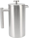 French Press Coffee Maker, Stainless Steel French Press Coffee Maker, Versatile Coffee Press Coffee Maker, Stainless Steel Insulated Coffee Press with Filter for Kitchen, 1L by PerGar