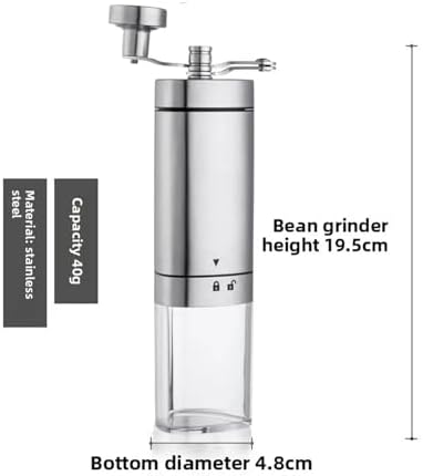 Triangle Design Manual Coffee Grinder Stainless Steel Hand Crank Coffee Bean with Handle(Transparent upgrade) - Image 2