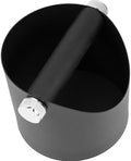 Espresso Knock Box with Large Capacity Steel Silicone Black by GARNECK