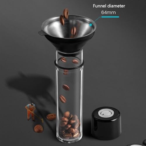 Coffee Bean Storage Tubes,Single Dose,Borosilicate Glass,One-Way Valve Cap,Walnut Base,20-26g Capacity,Coffee Bean Cellar - Image 3