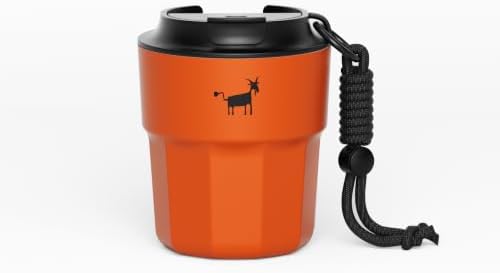 CHEERFUL GOAT Ceramic Lined Coffee Mug – Stainless Steel Travel insulated Tumbler with Ceramic Liner, with lid, 10oz Cup for Hot and Cold Water Coffee at Home, Office, or On the Go (Orange) by CheerfulGoat