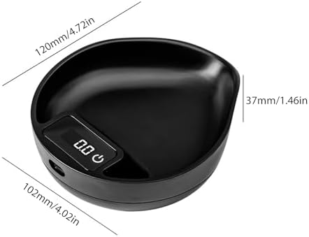 Asixxsix Coffee Bean Dosing Cup, 0.1g High Precision Round Bowl Design Electronic Coffee Scale USB Rechargeable LED Display Digital Kitchen Scale for Coffee Bean & Tea (Black) - Image 7