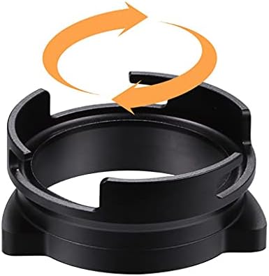 54mm Coffee Powder Receiving Dosing Ring Rotatable Aluminum Alloy Loop Coffee Machines Funnels Accessories (Color : Silver Size : 54mm) - Image 4