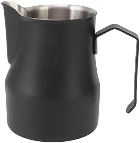 Metal Milk Frother Cup with Scale, 304 Stainless Steel Milk Frothing Pitcher, Latte Cup for Home Office Cafe Hotel (Matte Black 550ml) by NDNCZDHC