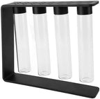 Akozon Coffee Bean Cellar Tubes - Set of 4 Glass Coffee Bean Storage Containers with Metal Display Stand, Lids, and Funnel for Coffee and Other Delicacies - Image 5