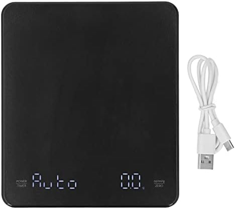 Wisecoco Coffee Scale with Timer, 2kg/0.1g Pour Over Drip Espresso Scale Intelligent Rechargeable Digital Table Top Electronic Accurate Second Reading Tool by Wisecoco