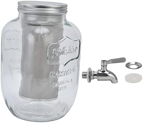 Dpofirs 4L Cold Brew Coffee Maker | Retro Glass Iced Coffee Dispenser for Home Kitchen by Dpofirs