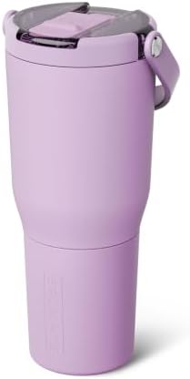 BrüMate Resa Flip 35oz Travel Tumbler with Covered Flip Down Straw | 100% Leakproof Water Bottle | Made of Insulated Stainless Steel | Cup Holder Friendly Silicone Base | 35oz (Lavender) - Image 2
