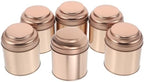 6pcs Airtight Tin Tea Canisters 75x90mm round Metal Storage Jars with Sealed Lids for Loose Leaf Tea, Coffee, and Spice Kitchen Organization by Unknown