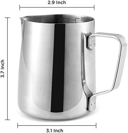 Neretva 20 Bar Espresso Machine with Milk Frothing Steam Wand & Milk Frothing Pitcher Jug Cup 350ML - Image 2