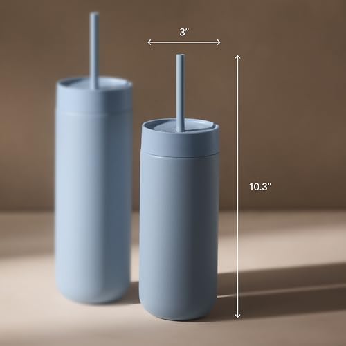 Fellow Carter Cold Ceramic Lined Tumbler 16 oz with Straw Lid, BPA-Free - Image 4