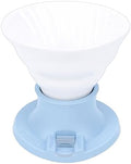 Tnfeeon Ceramic Coffee Dripper, Pour Over Coffee Makers Pour Over Dripper with Immersion Style Filtering System for Manual Brew Maker Home Office Use Ceramic Heat Proof Portable Immersion (Blue) by Tnfeeon