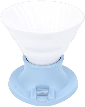 Tnfeeon Ceramic Coffee Dripper, Pour Over Coffee Makers Pour Over Dripper with Immersion Style Filtering System for Manual Brew Maker Home Office Use Ceramic Heat Proof Portable Immersion (Blue) by Tnfeeon