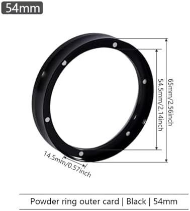 Espresso Coffee Replacement Dosing Ring,Compatible For Delonghi,Funnel Aluminum With 6 Magnets Fits 51/54 / 58mm Portafilter(54mm black) - Image 2