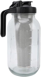 Cold Brew Coffee Maker Jar with Stainless Steel Filter Thick Glass Iced Coffee Pitcher Spout Lid Handle for Home Office Use Brew Overnight Dishwasher (2000ml) by Unknown