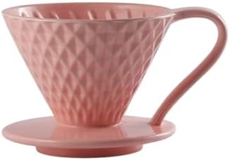 Ceramic V-Shaped Conical Coffee Filter Cup For Pour Over Smooth And Easy To Clean Drip(Pink,Serves 1-2) by Unknown
