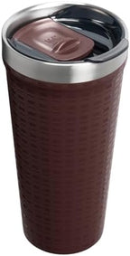 STANLEY Everyday Tumbler 20 oz | Press Fit Drink Through Lid | Beverage, Coffee, and Cocktail Cup | Insulated Stainless Steel Wine Glass | BPA-Free | Mahogany Grid - Image 3