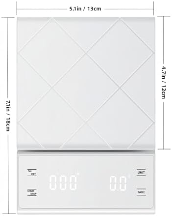 Digital Scale, Coffee Scale, Timer Function, Digital Display, Maximum Weighing 3kg, Accuracy 0.1g Food Kitchen Gram Weight Small Balance(Black) - Image 2