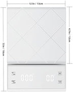 Digital Scale, Coffee Scale, Timer Function, Digital Display, Maximum Weighing 3kg, Accuracy 0.1g Food Kitchen Gram Weight Small Balance(Black) - Image 2