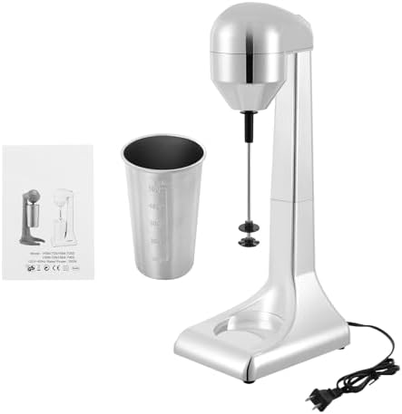 Milkshake maker Drink Mixer Stainless Steel Milk Mixer 2-Speed Shake Drink Combination Stirring Frother with Cup 500 ml/28.16 oz (23,000 rpm) by LUNUMAOS